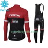 Cykeltøj Langærmet Vinter + Bib Cykelbukser 2017 Trek-Segafredo N001